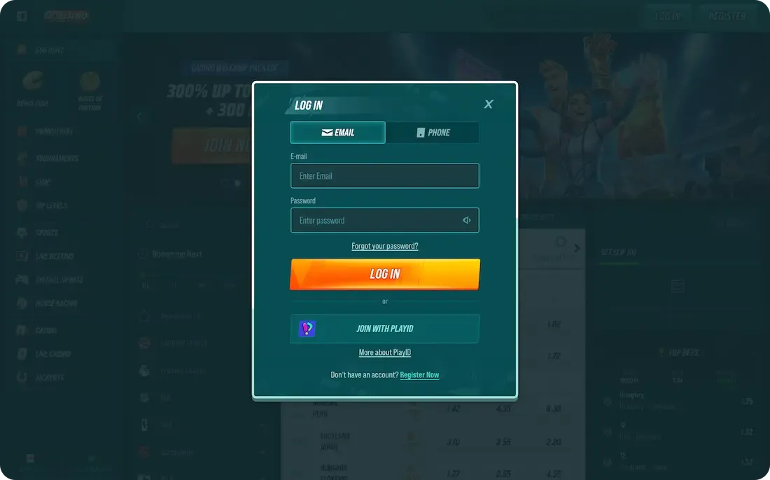 golisimo casino login