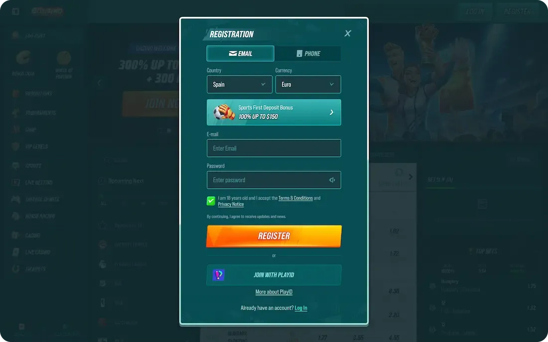 golisimo casino registration
